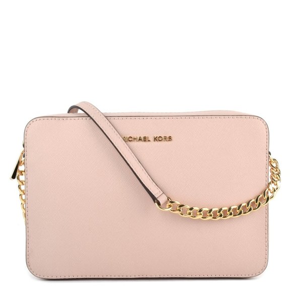 Jet Set Travel Large East/West Chain Strap Crossbody Bag - Powder Pink - Picture 1 of 3